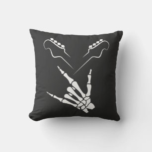 Gitarrenmusik Lover Phantastisch Rocker Skeletthan Kissen