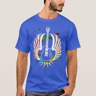 Gitarrenmusik Rock and Roll Wings Lover Men Women T-Shirt