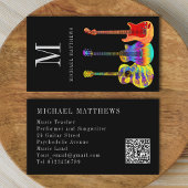 Gitarrenmusik TeacheR Custom QR Code Visitenkarte