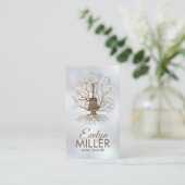 Gitarrenmusik Tree - Gold und Browns Visitenkarte (Stehend Vorderseite)