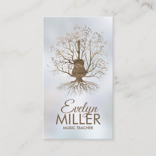 Gitarrenmusik Tree - Gold und Browns Visitenkarte (Vorderseite)