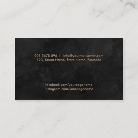 Gitarrenmusik Tree Visitenkarte (Rückseite)