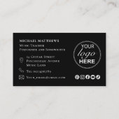 Gitarrenmusik Tutor - Benutzerdefinierte Logos und Visitenkarte (Rückseite)