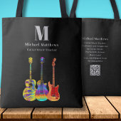 Gitarrenmusik-Tutor benutzerdefinierter QR-Code Tasche
