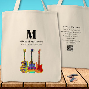 Gitarrenmusik-Tutor benutzerdefinierter QR-Code Tragetasche