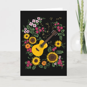 Gitarrenmusik Ukraine Sonnenblume Floral Ukrainisc Karte