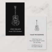 Gitarrenmusik World Teacher Player Grau Black Visitenkarte (Vorne/Hinten)