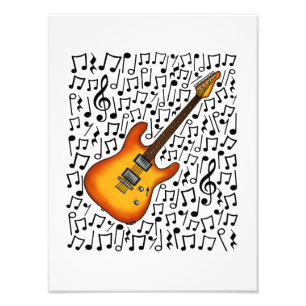 Gitarrenmusiker Gitarrist Gitarre Musiker Fotodruck