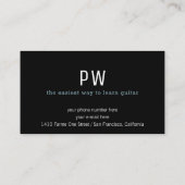 Gitarrenmusiker Visitenkarte mit Gitarrenauswahl (Rückseite)