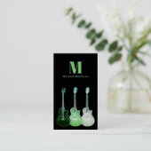 Gitarrenmusiklehrer Custom Foto Visitenkarte (Stehend Vorderseite)