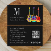 Gitarrenmusiklehrer Custom QR Code Social Media Visitenkarte