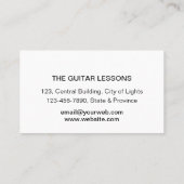 Gitarrenmusiklehrer DJ Player Musiker Black Wood Visitenkarte (Rückseite)