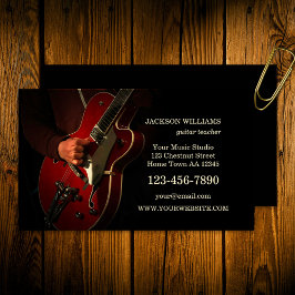 Gitarrenmusiklehrer Gitarrist Visitenkarte