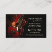 Gitarrenmusiklehrer Gitarrist Visitenkarte (Vorderseite)