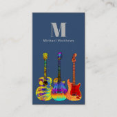 Gitarrenmusiklehrer - Kundenspezifischer QR-Code u Visitenkarte (Vorderseite)