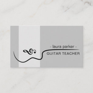 Gitarrenmusiklehrer mit akustischen Musikern Visitenkarte
