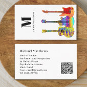 Gitarrenmusiklehrer Musiker QR-Code Visitenkarte
