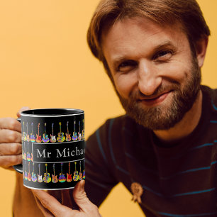 Gitarrenmusiklehrer personalisiert tasse