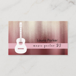 Gitarrenmusiklehrer Rose Gold DJ Player Visitenkarte