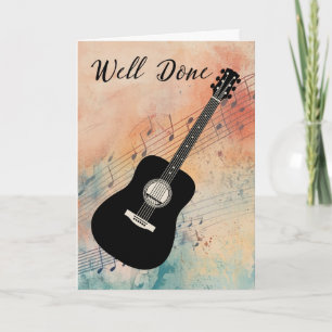 Gitarrenmusikleistung gratulieren Wasserfarbe Karte
