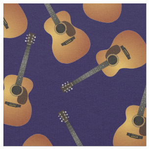 Gitarrenmusikmusik Zimmerdekor Blau Stoff