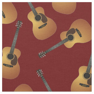Gitarrenmusikmusik Zimmerdekor Rot Stoff