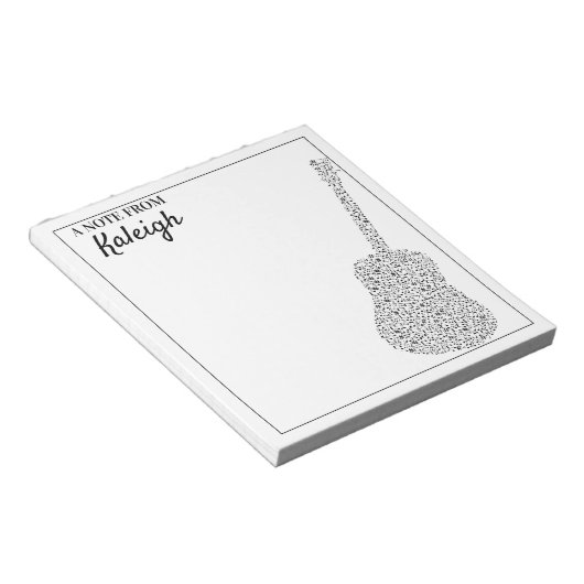 Gitarrenmusiknotes Notizblock (angewinkelt)