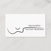 Gitarrenmusikpädagoge mit akustischen Musikern Visitenkarte (Vorderseite)