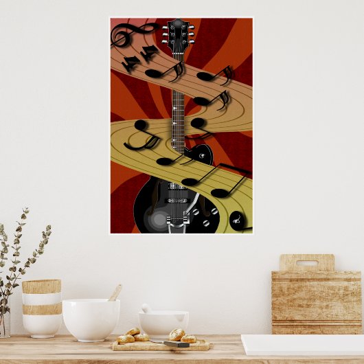 Gitarrenmusikposter Poster (Küche)