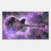 Gitarrenmusiksticker Rechteckiger Aufkleber (Vorderseite)