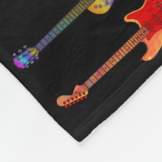 Gitarrenmuster farblich fleecedecke (Ecke)