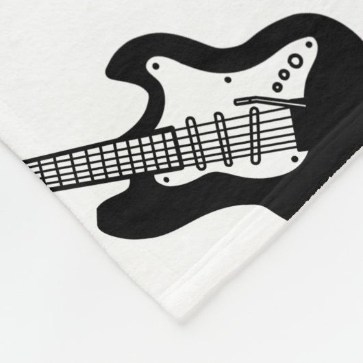 Gitarrenmuster Fleecedecke (Ecke)