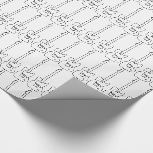 Gitarrenmuster Geschenkpapier (Ecke)