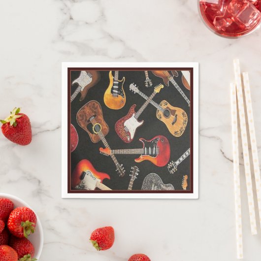Gitarrenmuster Papier Napkins Serviette (Beispiel)