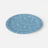 Gitarrenmuster Pappteller (Schrägansicht)