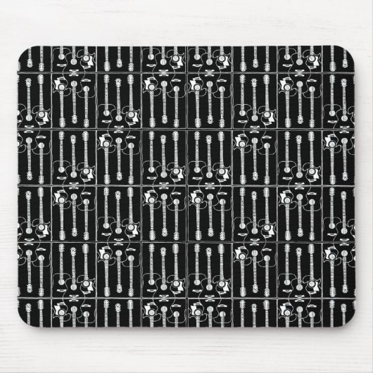 Gitarrenmuster schwarz mousepad (Vorne)