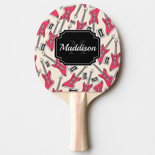 Gitarrenmuster Tischtennis Schläger (Vorderseite)