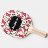 Gitarrenmuster Tischtennis Schläger (Seitenansicht)