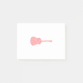 Gitarrennoten in Rot Post-it Klebezettel (Vorderseite)