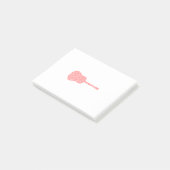 Gitarrennoten in Rot Post-it Klebezettel (angewinkelt)