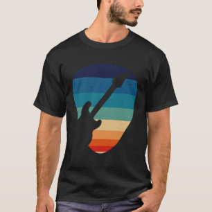 Gitarrenpick für Gitarrist Retro Vintage T-Shirt