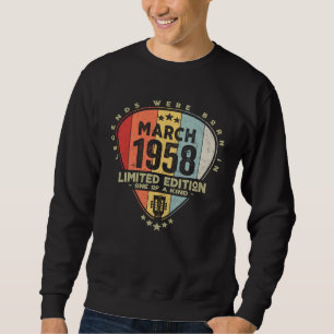 Gitarrenpick-Legenden wurden im März 1958 geboren Sweatshirt