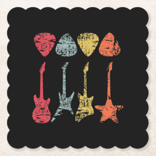 Gitarrenpick Retro Vintage für Gitarristen Bassist Untersetzer