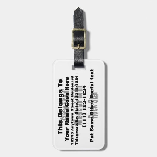 Gitarrenpickerei Rollstuhl Rollstuhl Rockstar Gepäckanhänger (Vorderseite vertikal)