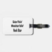 Gitarrenpickerei Rollstuhl Rollstuhl Rockstar Gepäckanhänger (Rückseite horizontal)