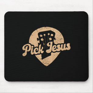 Gitarrenplättchen Jesus Musik Pastor Frohe Ostern Mousepad
