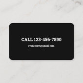 Gitarrenplecktrum Visitenkarte (Rückseite)