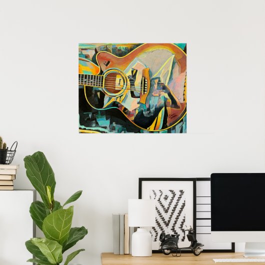 Gitarrenprint Poster (Heimbüro)
