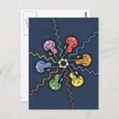 Gitarrenrad Postkarte (Vorne/Hinten)