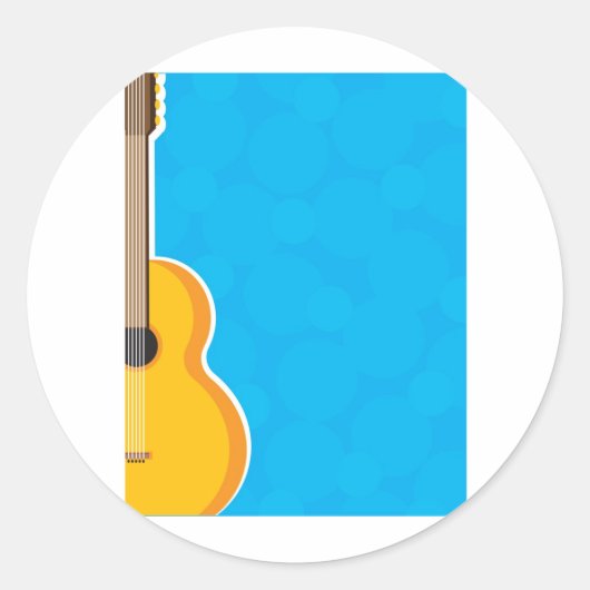 Gitarrenrahmen Runder Aufkleber (Vorderseite)